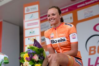 Race winner, Chantal Blaak (Boels Dolmans) after the 119 km Stage 6 of the Boels Ladies Tour 2016 on 4th September 2016