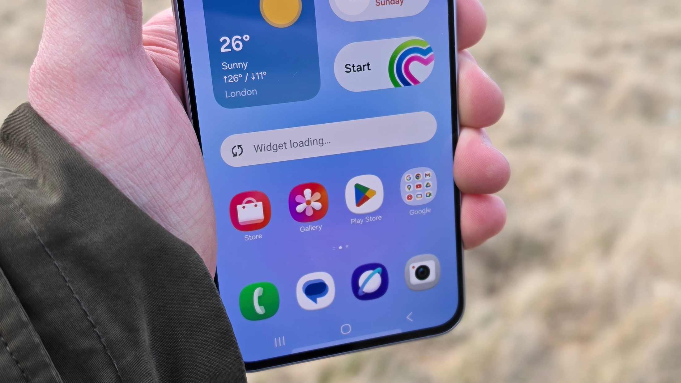 The Samsung Galaxy A57's main menu.