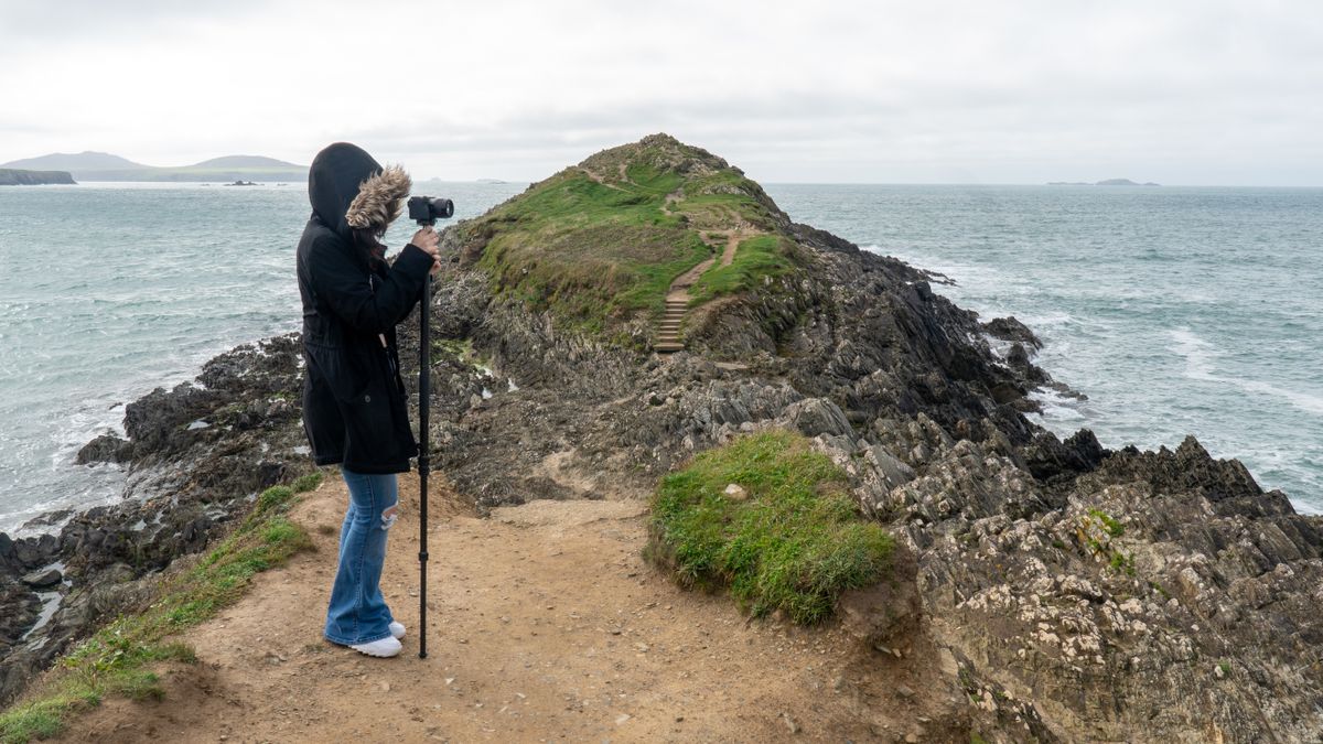 Benro Rhino Travel tripod configured as a monopod