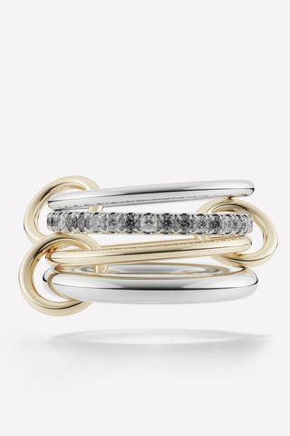 Spinelli Kilcollin + Sonny 18k Yellow Gold, Sterling Silver Diamond Ring