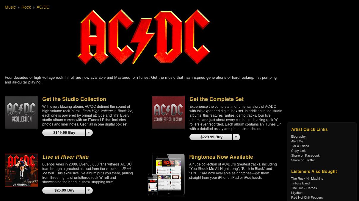 AC/DC back in black on iTunes TechRadar