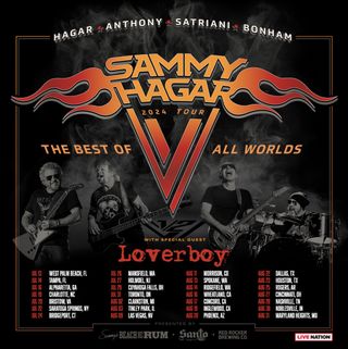 The poster for Sammy Hagar's forthcoming 2024 tour