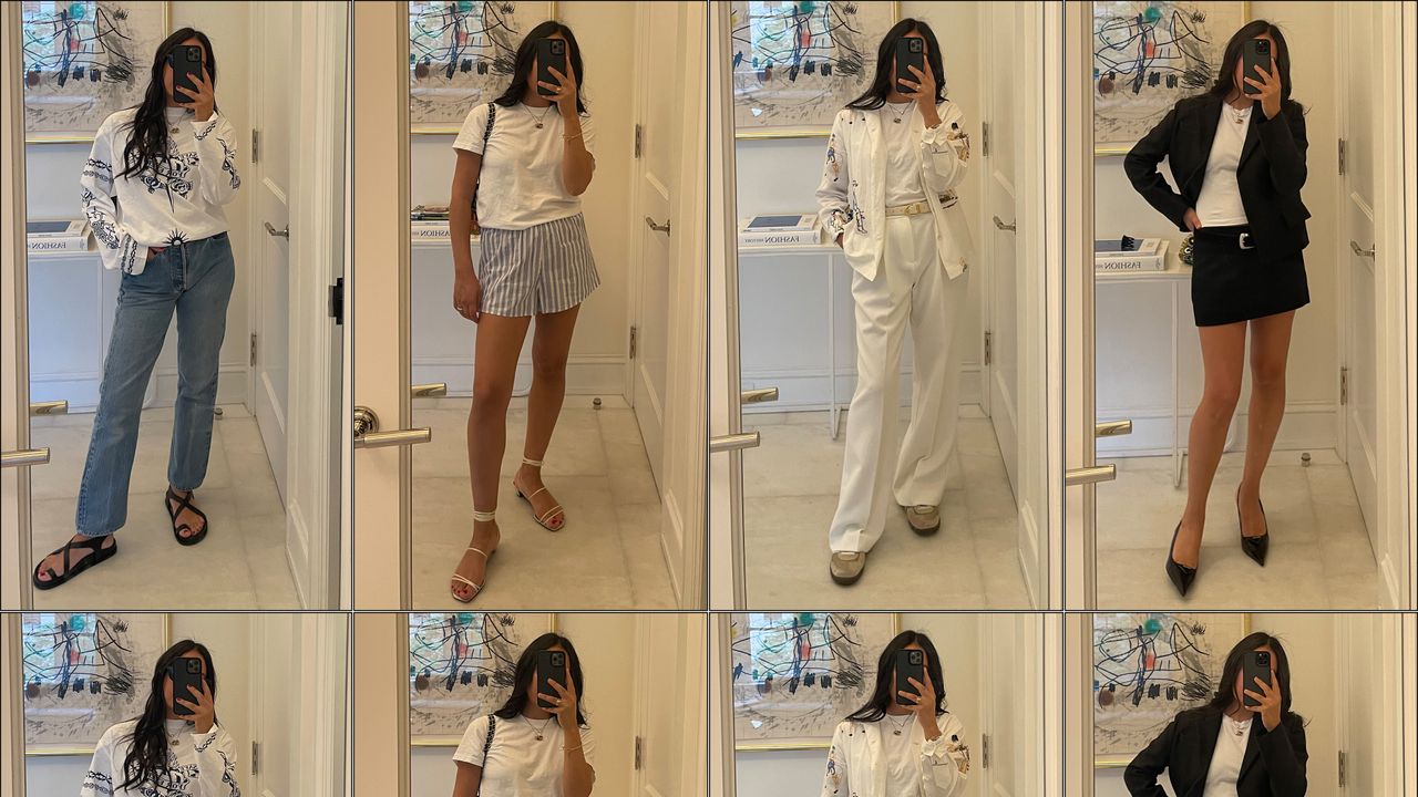 @nicoleakhtarzad outfit selfie collage.