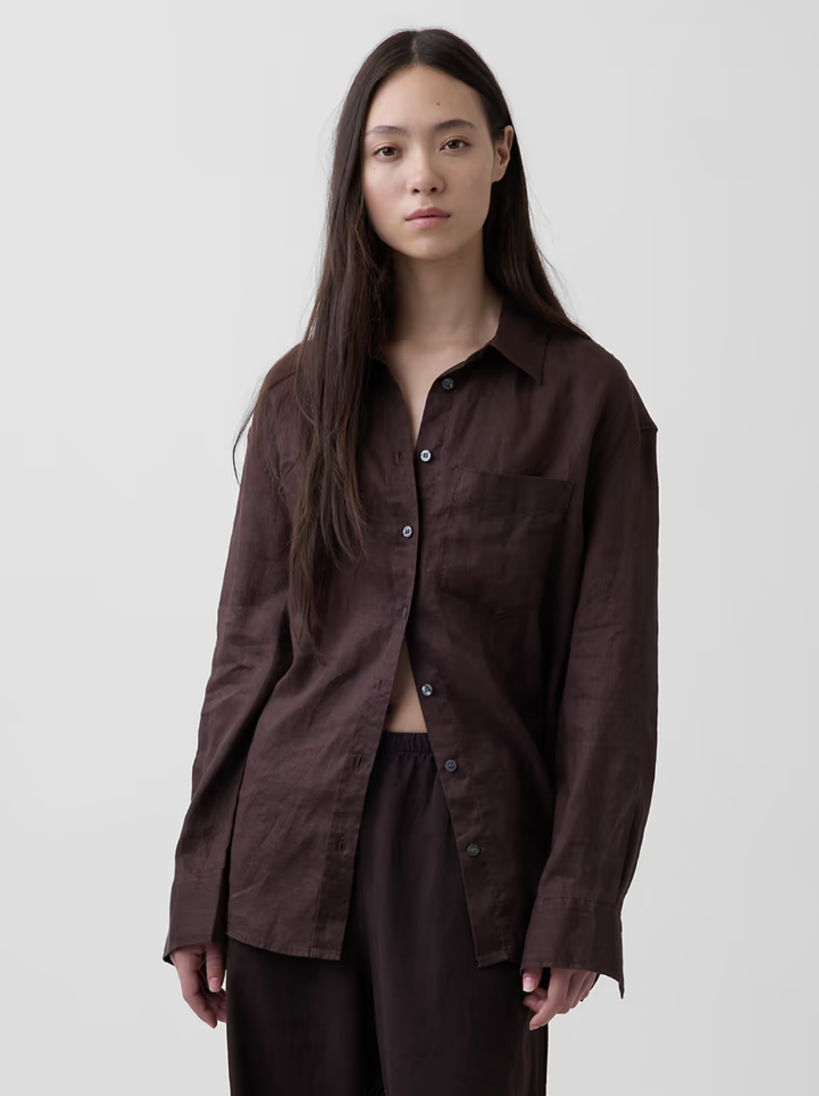 Gap, 100% Linen Oversized Shirt