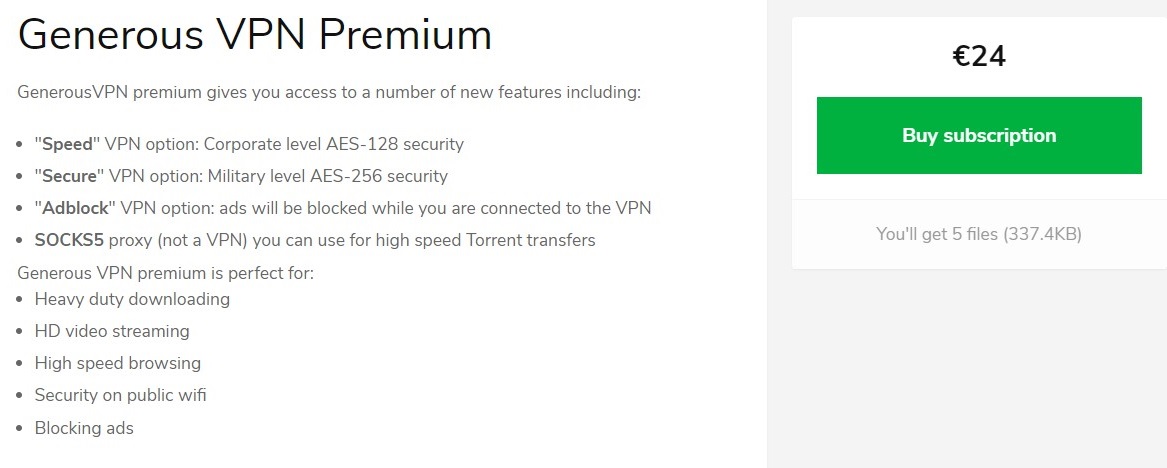 VPN yang murah hati