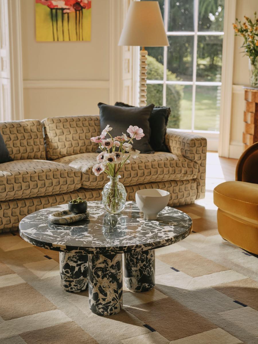 Tisbury Coffee Table, Noir Grande Marble