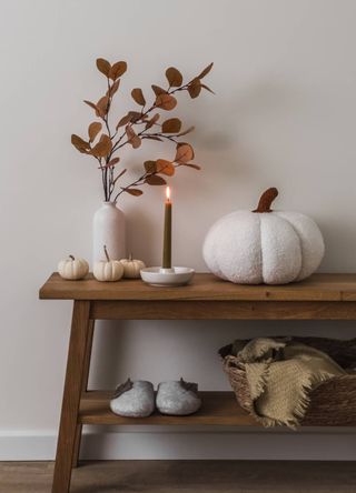 Table in a hallway