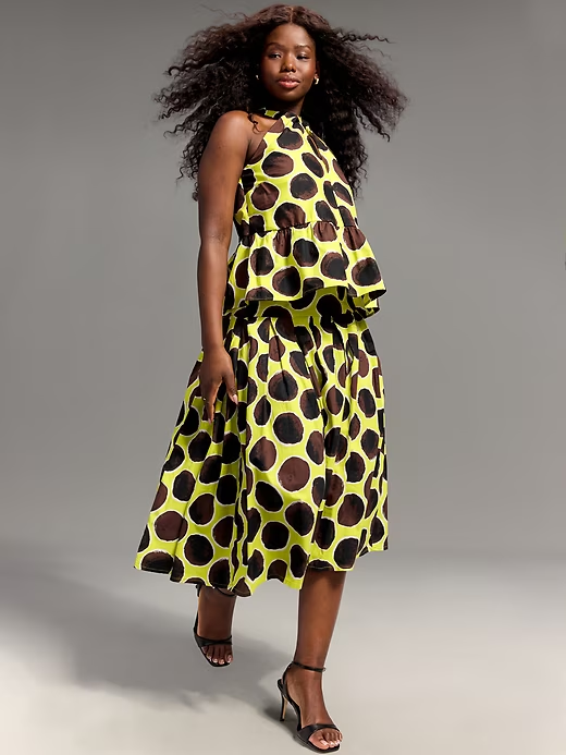 Old Navy, Old Navy x Christopher John Rogers Drop-Waist Midi Skirt