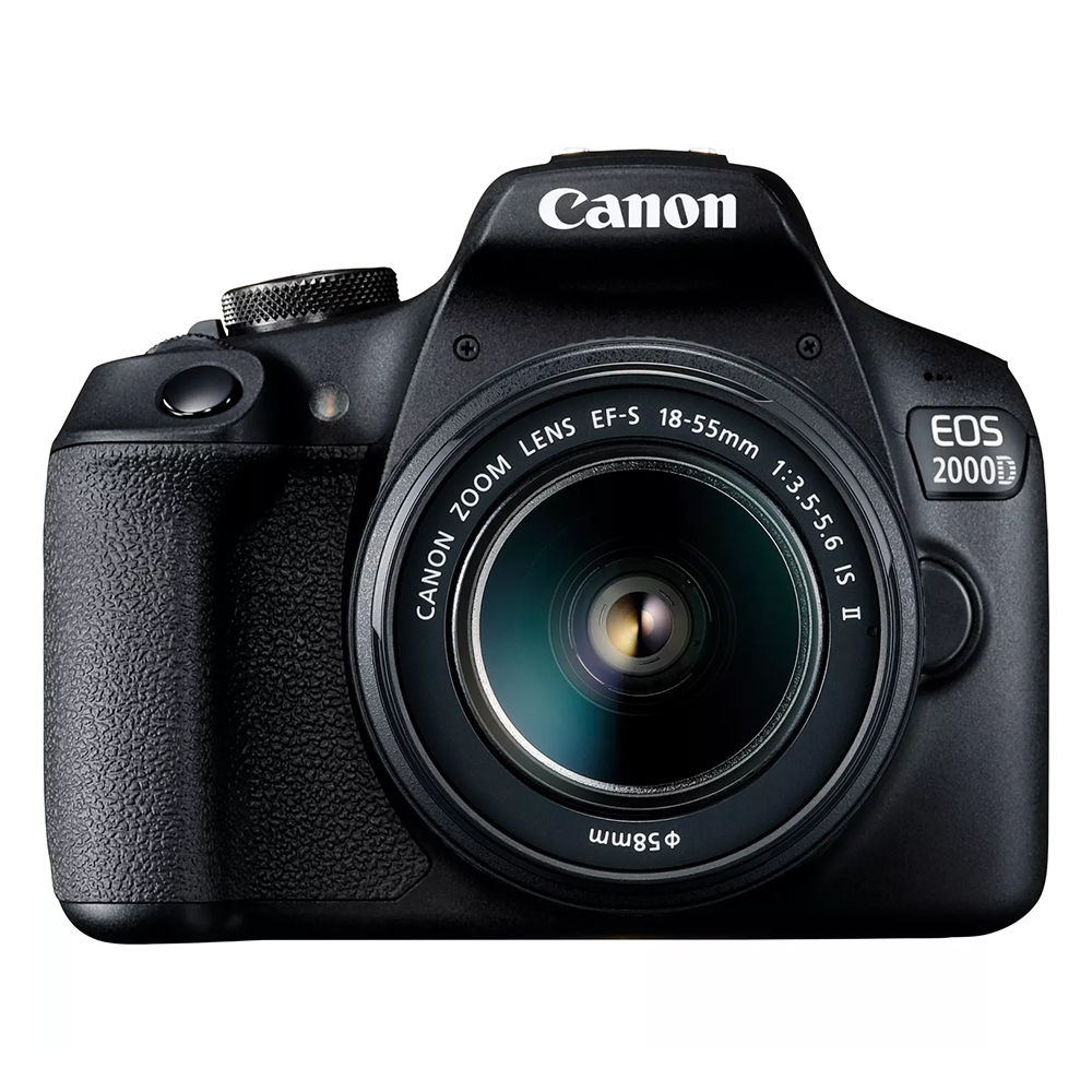 Canon EOS 2000D product image on a white background.