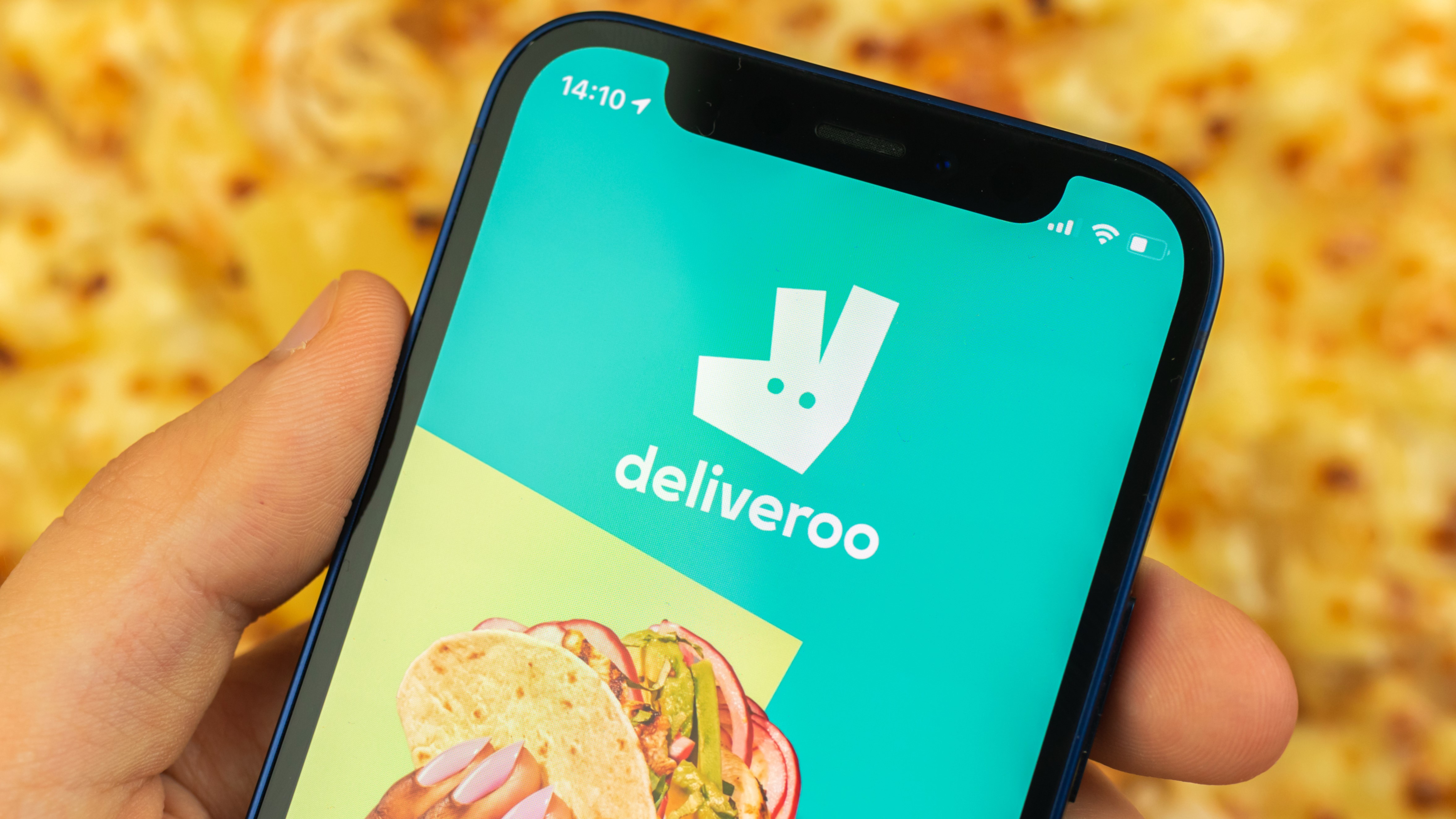 A picture of Deliveroo on an iPhone