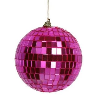 pink disco ball tree decoration