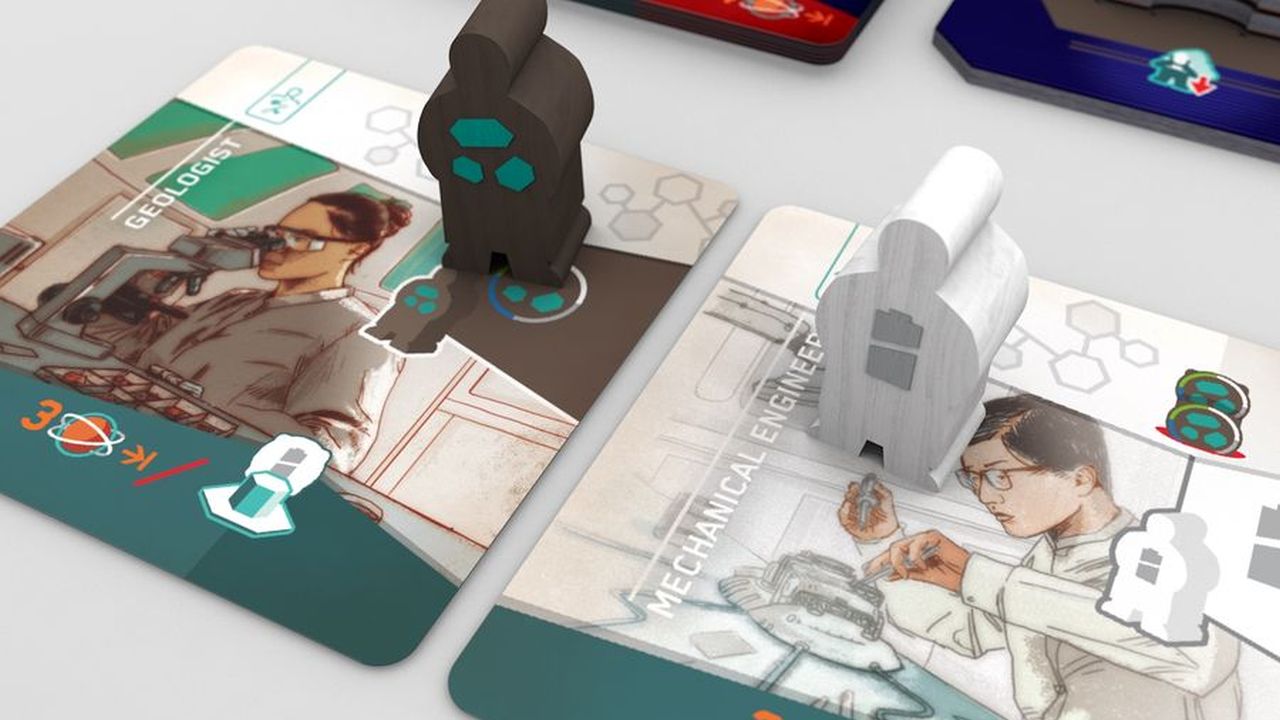 Cards representing a mechanical engineer and a scientist