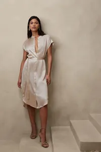 Banana Republic Serenade Silk Shirtdress $250 $70 | Banana Republic
