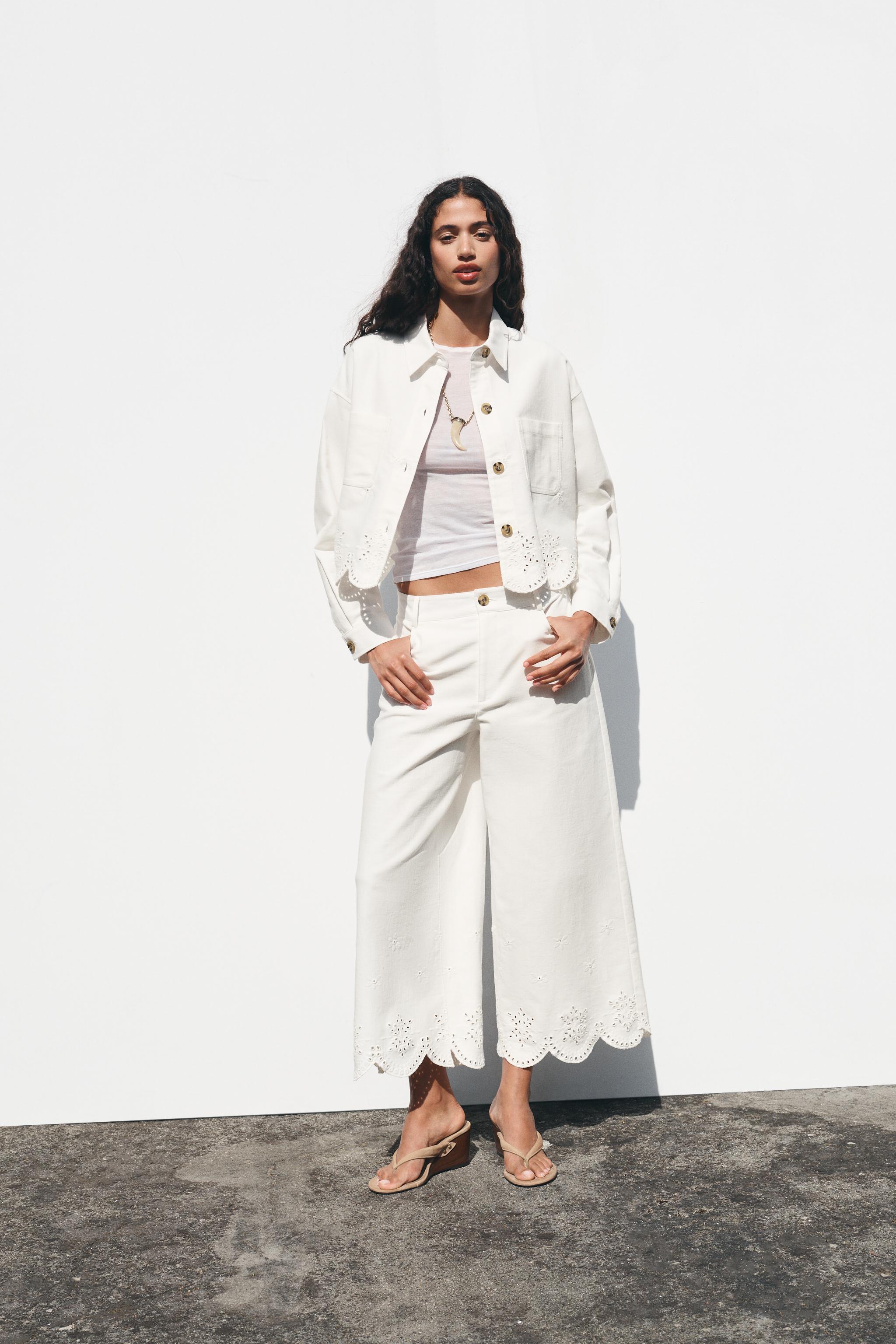 Eyelet Embroidered Culottes