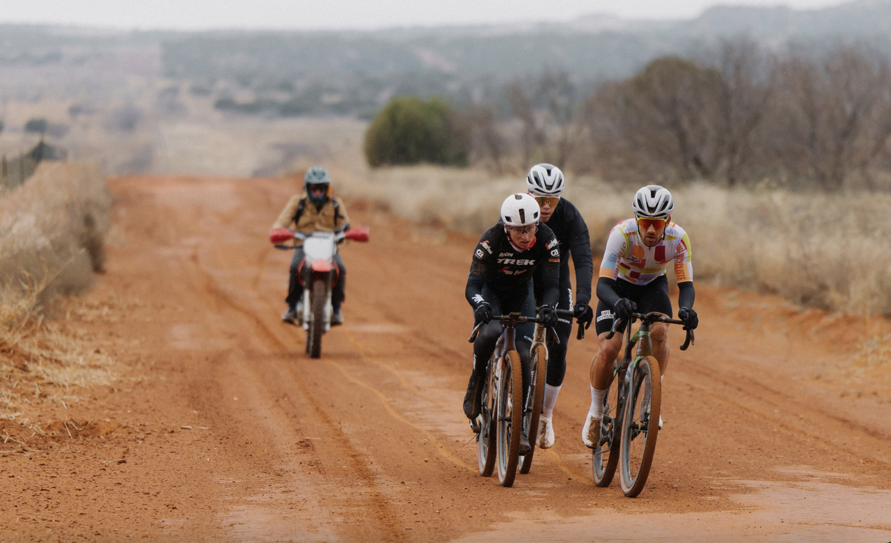 Elite men's trio of leaders - Daxton Mock, Hugo Drechou and Michael Garrison