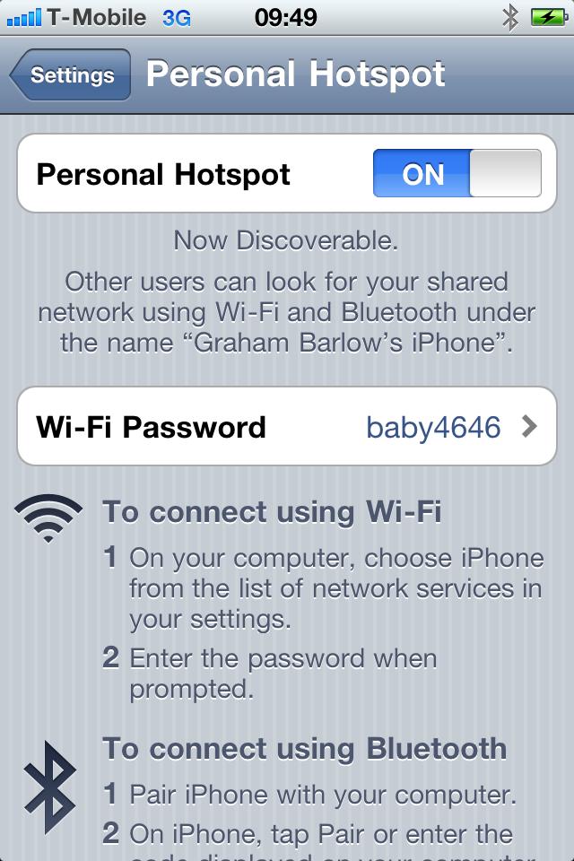 ipad 2 3g personal hotspot
