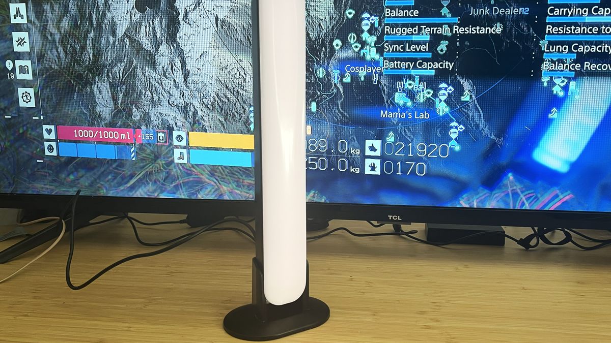 WiZ Gradient Light Bar switched off, standing vertically