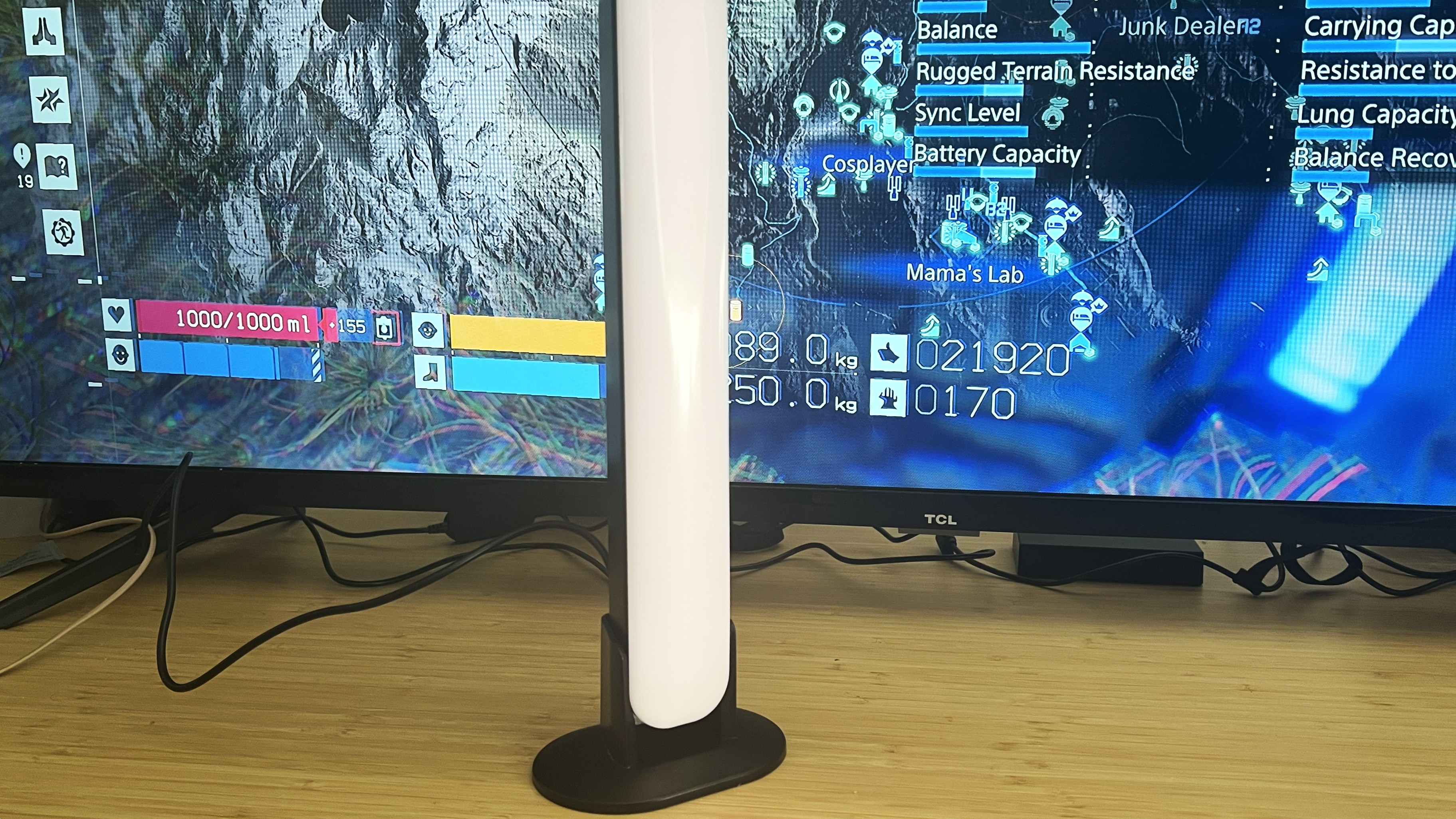 WiZ Gradient Light Bar switched off, standing vertically