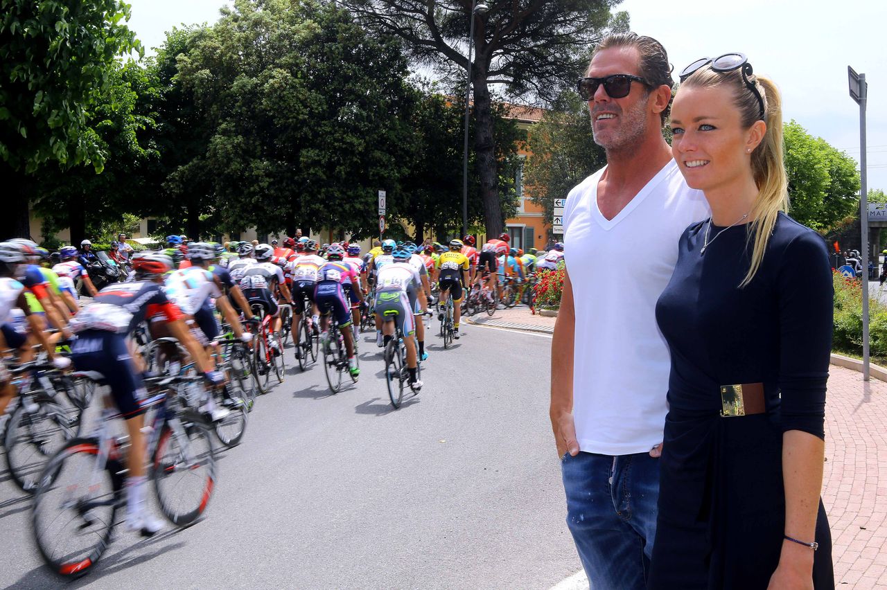 Mario Cipollini watching the stage today