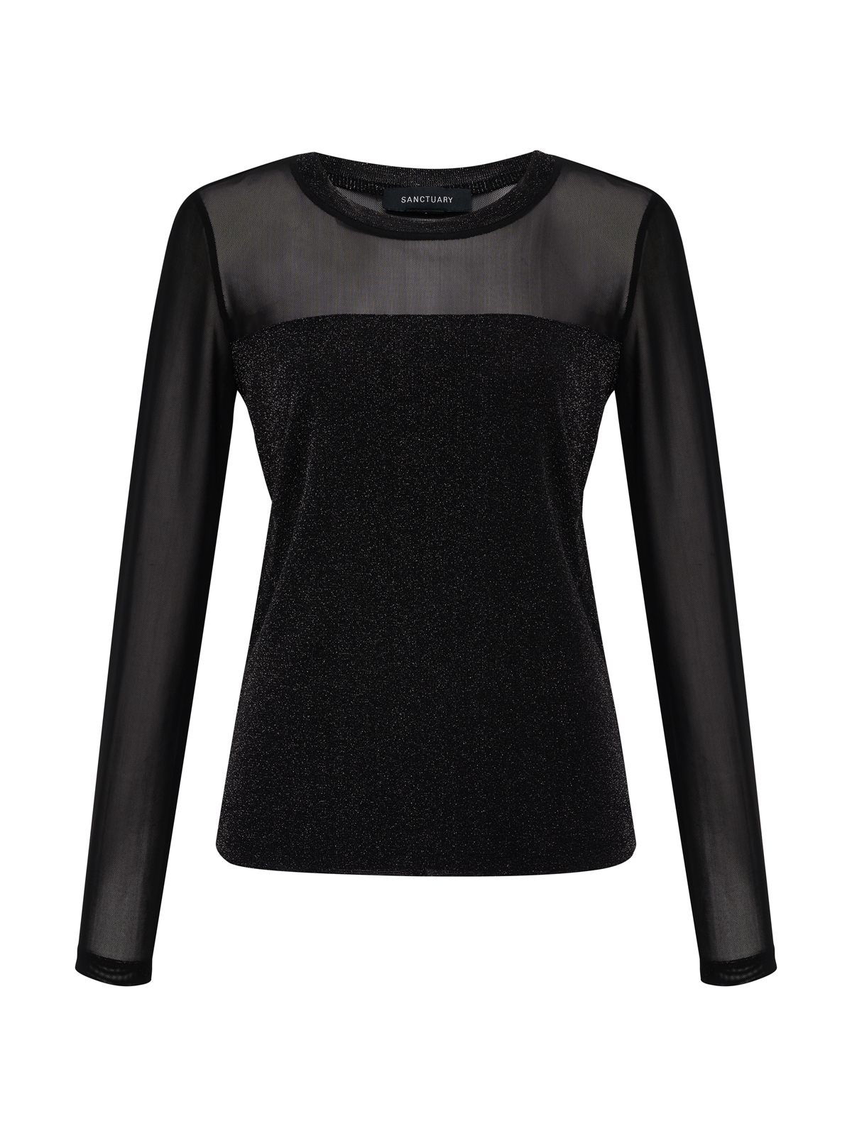 Sanctuary Clothing, Sparkle Mesh Crew Tee