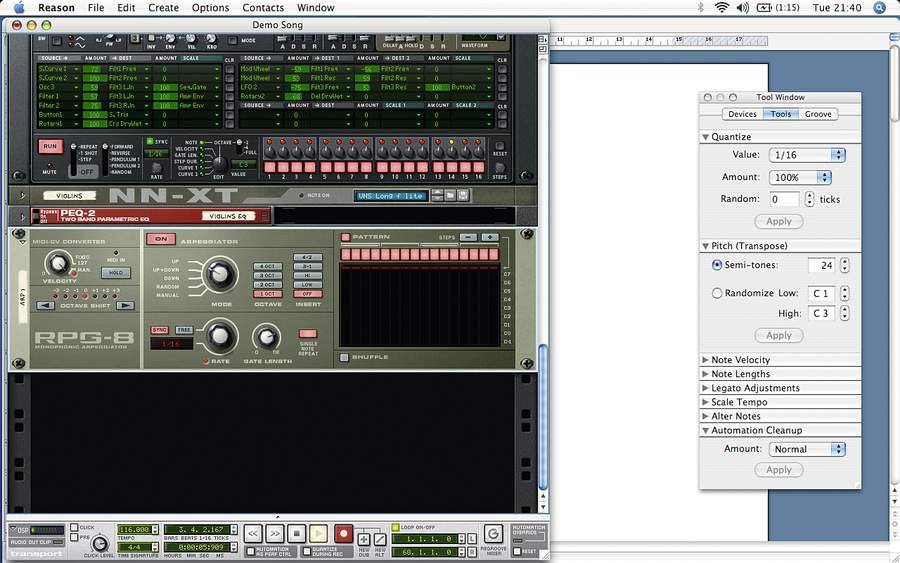 The RPG-8 (centre of rack) is a first-class arpeggiator