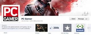 PC Gamer Facebook 200k!