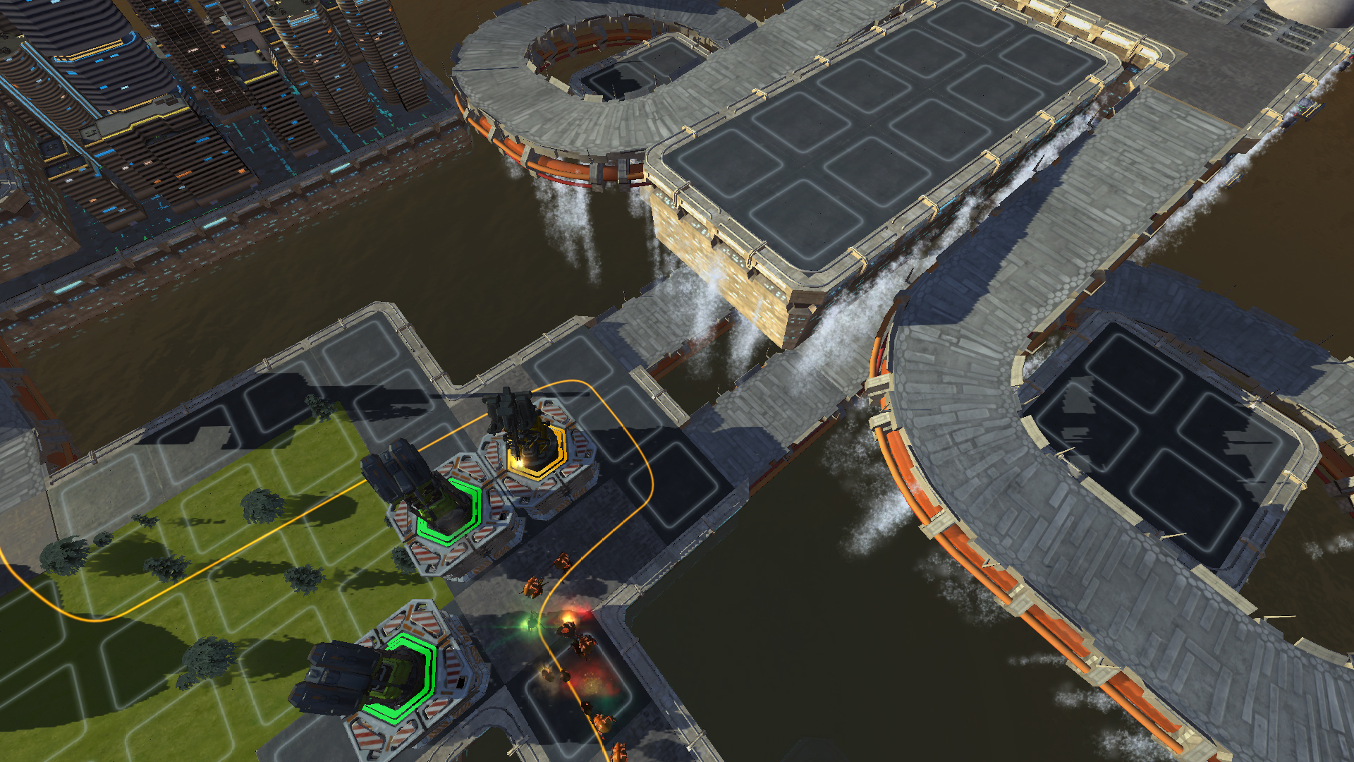 The right side of this level floated into place, changing the map layout.
