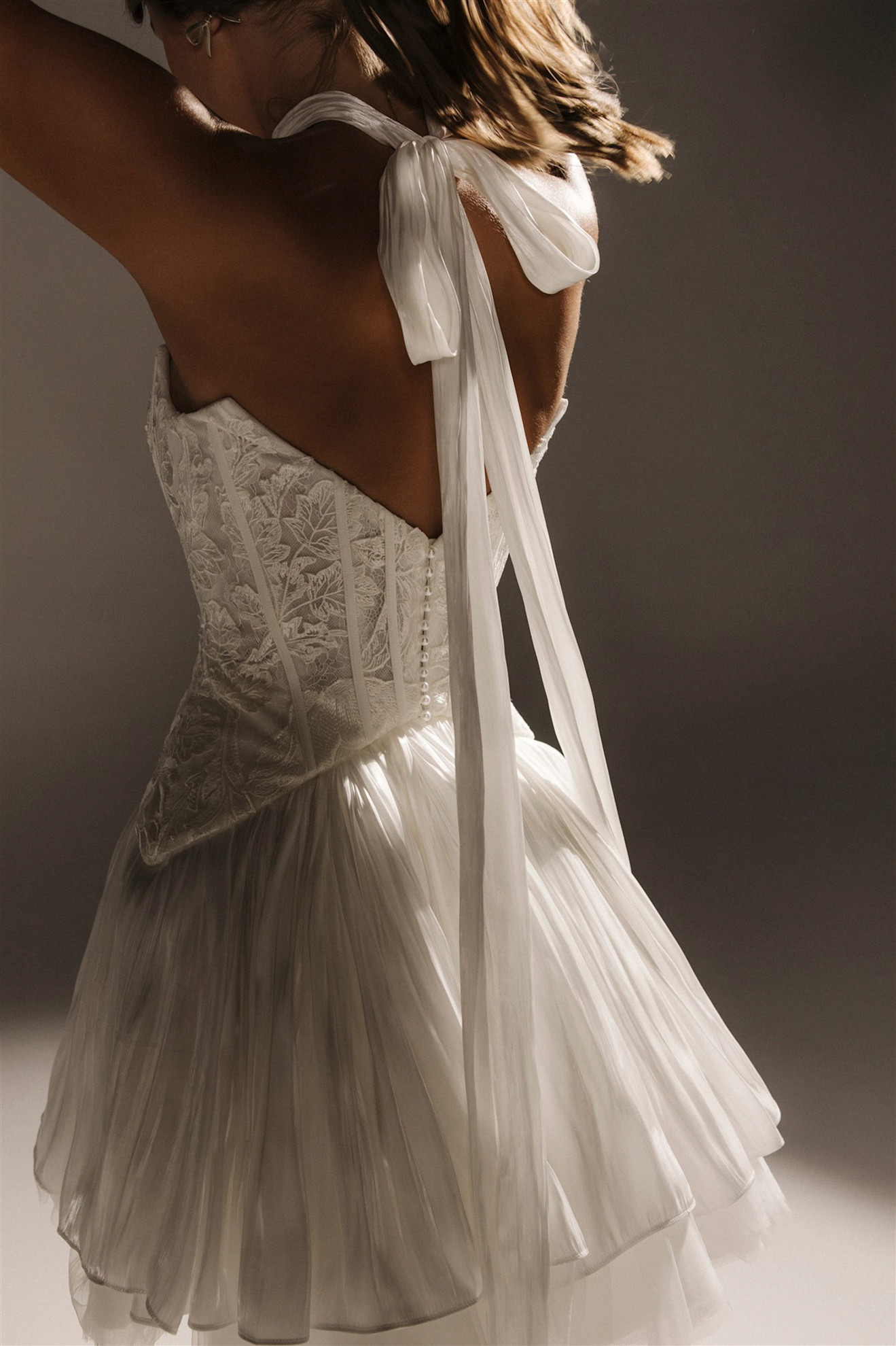 Photo of model wearing Hera Couture Bridal wedding dress.