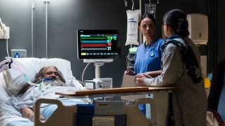 Saima Hyatt talks with Jyoti Virdee as her husband Ranjit Virdee lies in a hospital bed in Virdee episode 2 recap