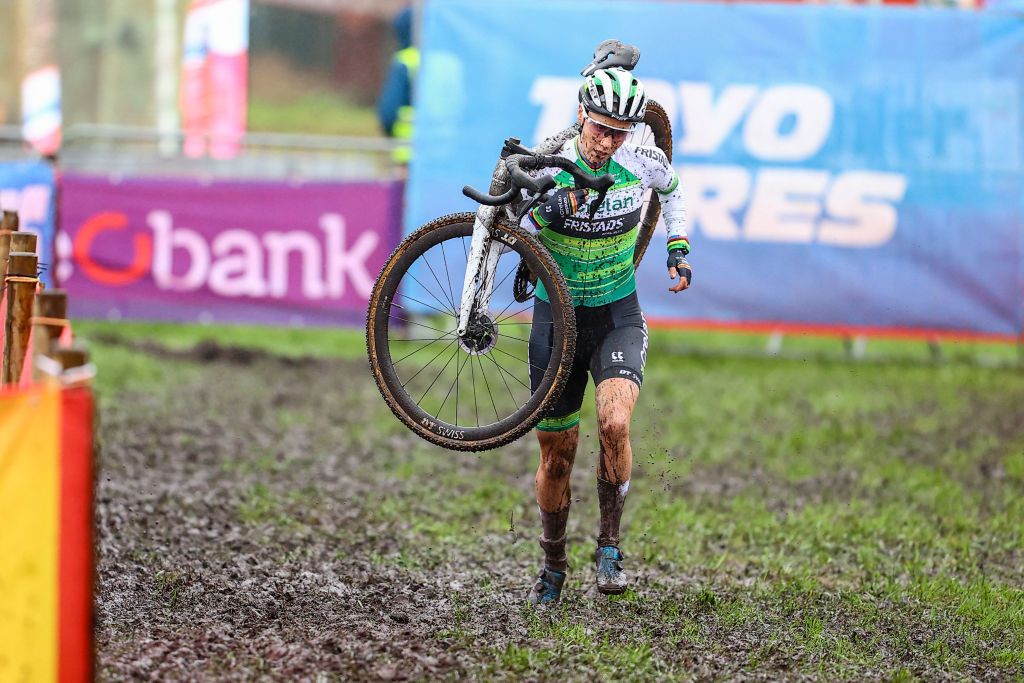 Belgian Sanne Cant pictured in action during the womens elite race of the Belgian national championships cyclocross Saturday 14 January 2023 in Lokeren BELGA PHOTO DAVID PINTENS Photo by DAVID PINTENS BELGA MAG Belga via AFP Photo by DAVID PINTENSBELGA MAGAFP via Getty Images
