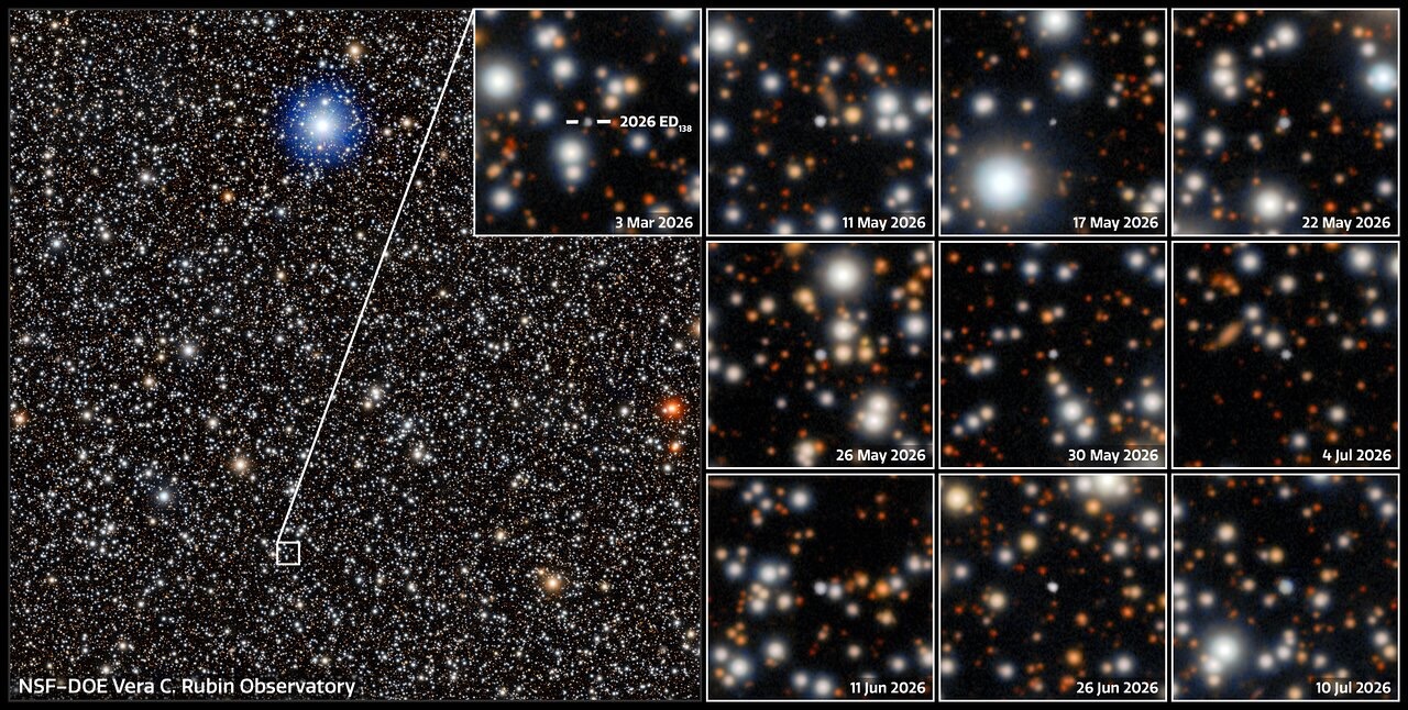 由 10 张图像组成的马赛克，显示了星空斑块的特写，如左图所示
