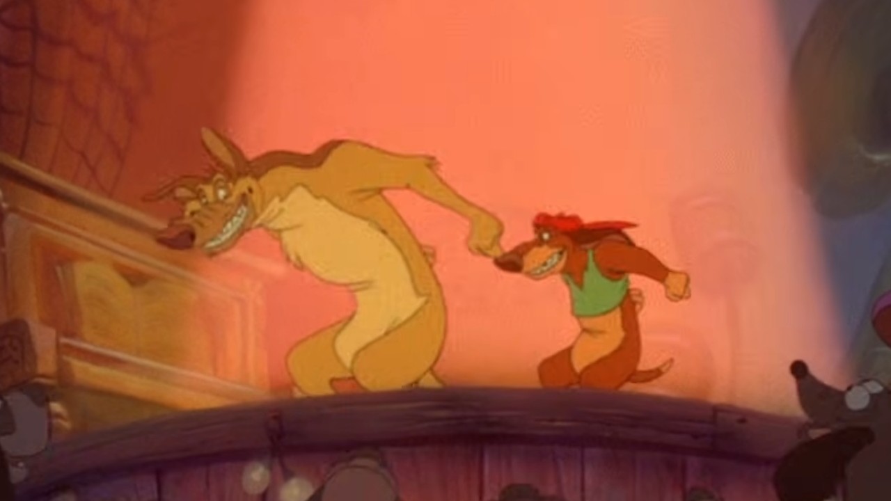 A lively dance number in All Dogs Go to Heaven