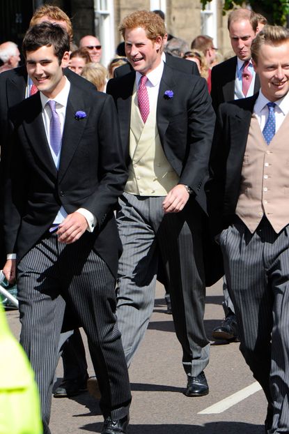 Prince Harry at the wedding of Melissa Percy