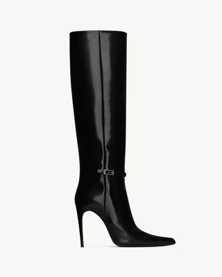 Saint Laurent, VENDOME boots in glazed leather