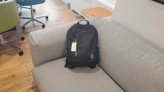 a black laptop backpack