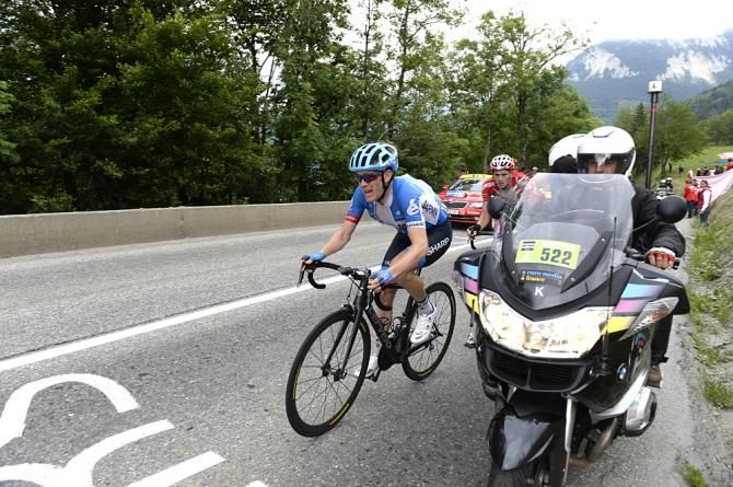 Andrew Talansky (Garmin-Sharp) on his way to winning the overall title at the Crit&eacute;rium du Dauphin&eacute;