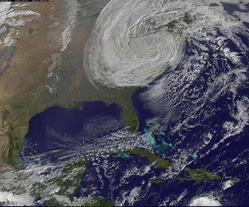 Post-tropical cyclone Sandy Oct. 30