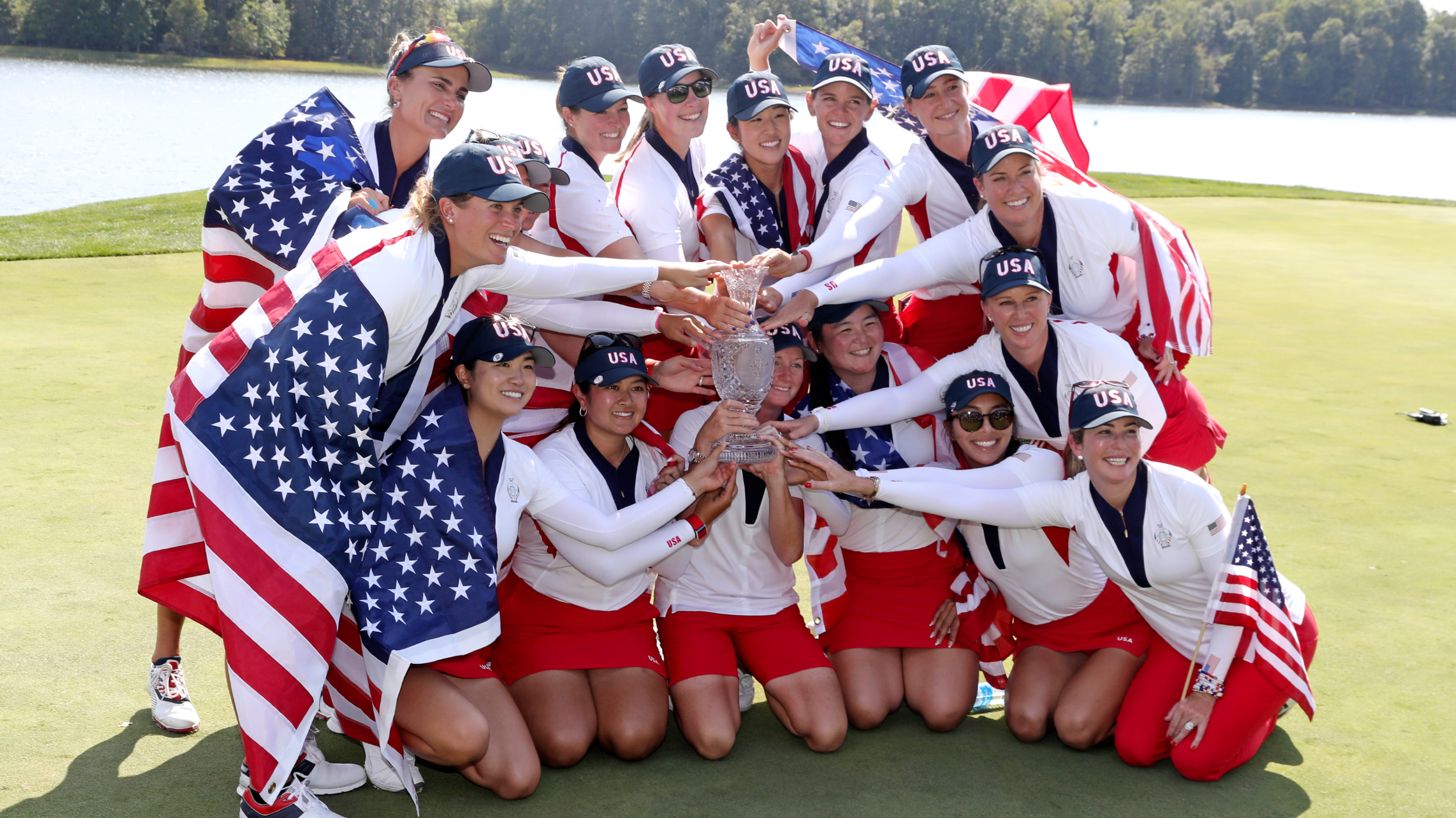 Team USA with the Solheim Cup