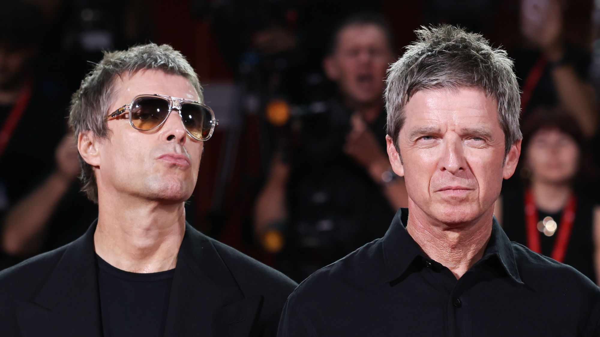 Liam Gallagher and Noel Gallagher attend the Oasis: Don't Look Back in Anger World Premiere during the 83rd Venice International Film Festival at Sala Grande on September 05, 2026
