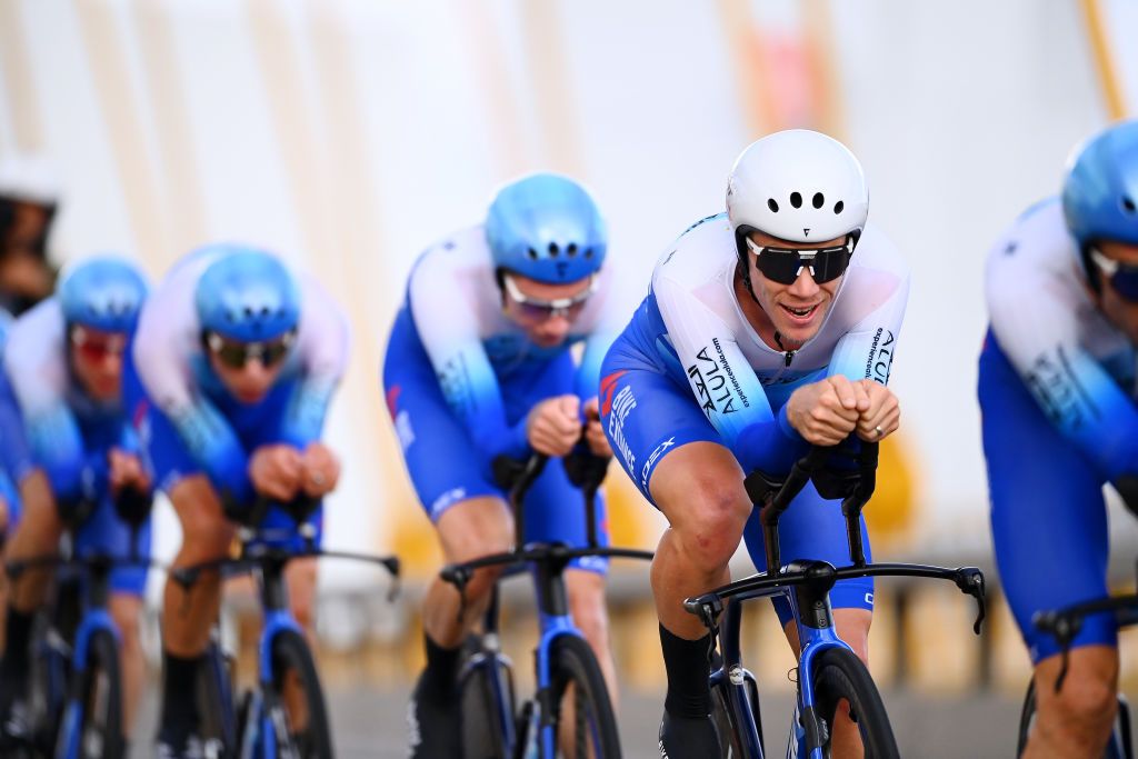 UTRECHT NETHERLANDS AUGUST 19 Lawson Craddock of United States and Team BikeExchange Jayco sprints during the 77th Tour of Spain 2022 Stage 1 a 233km team time trial in Utrecht LaVuelta22 WorldTour on August 19 2022 in Utrecht Netherlands Photo by Tim de WaeleGetty Images