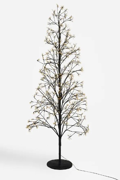 Next Black Twig Light 6ft Pre Lit Christmas Tree