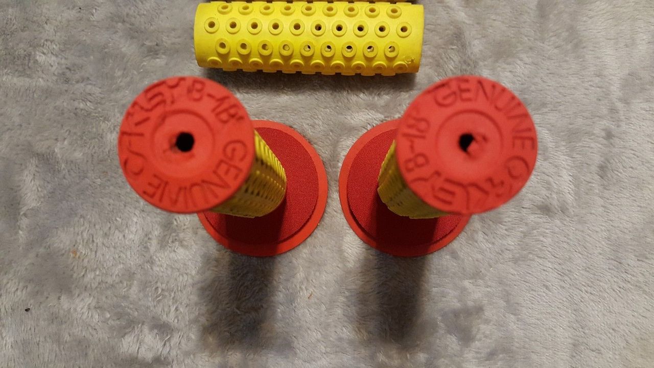 These are the real deal: original 1980s Oakley BMX grips, from before they started making sunglasses