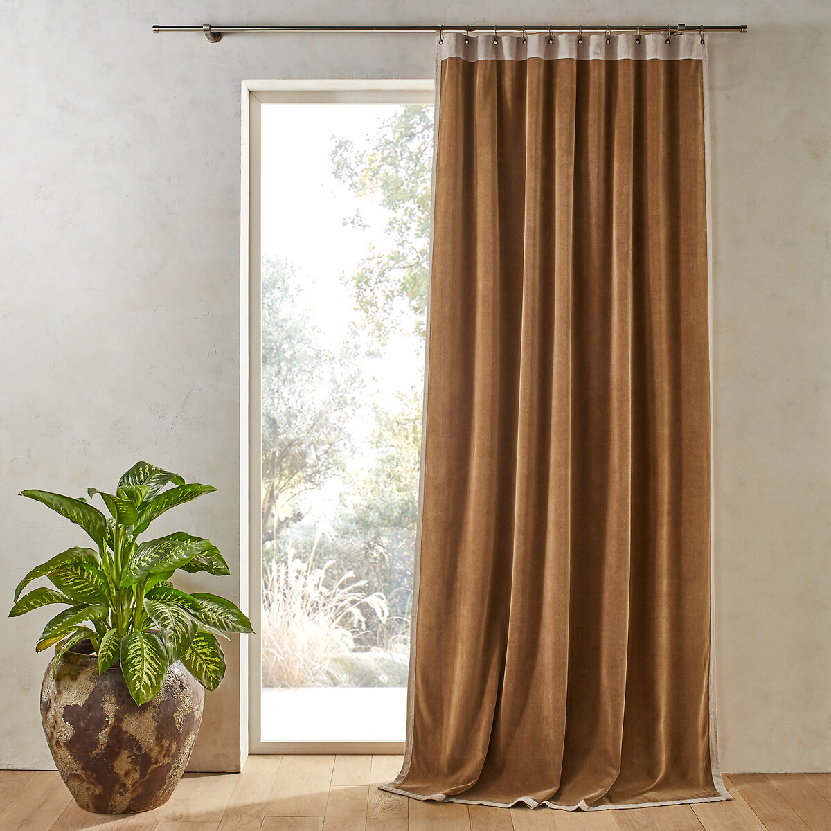 Venita Cotton Velvet & Linen Curtain