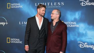 Chris Hemsworth and Darren Aronofsky at the premiere for Limitless