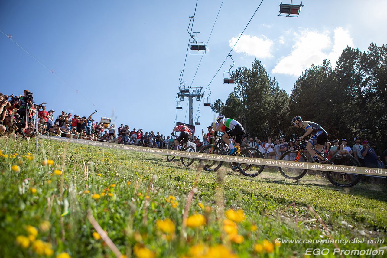 Mathias Fluckiger (Th&Atilde;&para;mus RN Swiss Bike Team), Titouan Carod (BMC Mountainbike Racing Team), Henrique Avancini (Cannondale Factory Racing), Florian Vogel (KMC-Ekoi-Orbea)