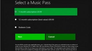 Windows 8 Xbox Music app