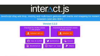 interact.js: plays well with SVG