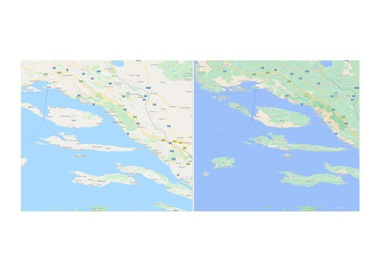 Google Maps Detailed Natural Features
