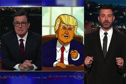 Stephen Colbert and Jimmy Kimmel tease Trump SOTU address