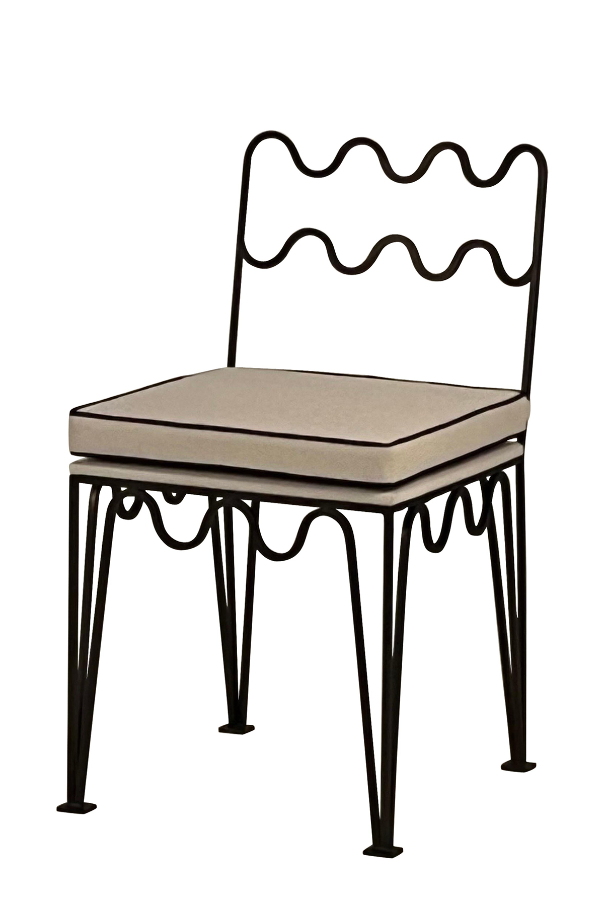 Chic 'méandre' Bronze Side Chair by Design Frères